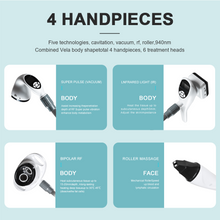 Load image into Gallery viewer, A Multi-Function Rf Vacuum Roller 40k Vela Slim Rf Rolling Vela Body Slimming Cavitation Vela Body Shape Machine