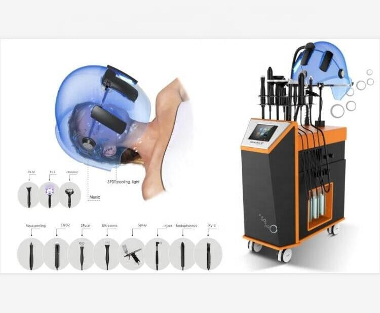 Niansheng Multifunction Beauty Machine RF+Vacuum+Ultrasound+Phonton+Oxygen LED Mask Slimming And Skin Rejuvenation