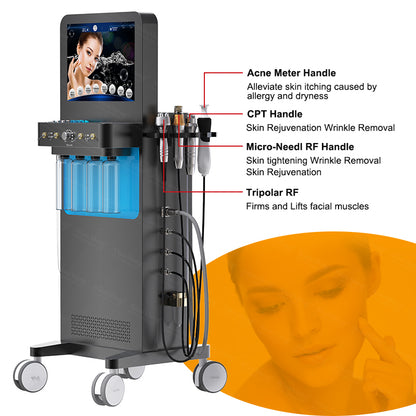 9 in 1 Multifunctional Dermabrasion Facial Deep Clean Machine Skin Moisturizing Face Lifting Beauty Facial Dermabrasion Machine