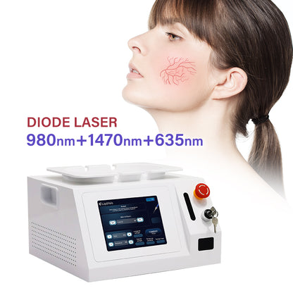 3 Wavelength 980nm 1470nm 635nm Diode Laser Machine for Lipolysis and Vascular Removal