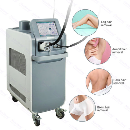 Alexandrite 755+1064NM Long Pulse Nd:YAG Laser hair removal machine