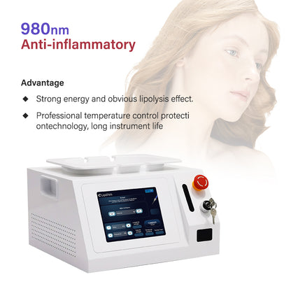 3 Wavelength 980nm 1470nm 635nm Diode Laser Machine for Lipolysis and Vascular Removal