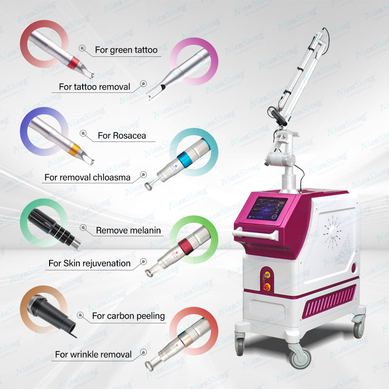 Professional Standing 2026 Picosecond Laser 532-785-1064Nm Tattoo Removal Hair Removal Machine Nd Yag Commercial Use