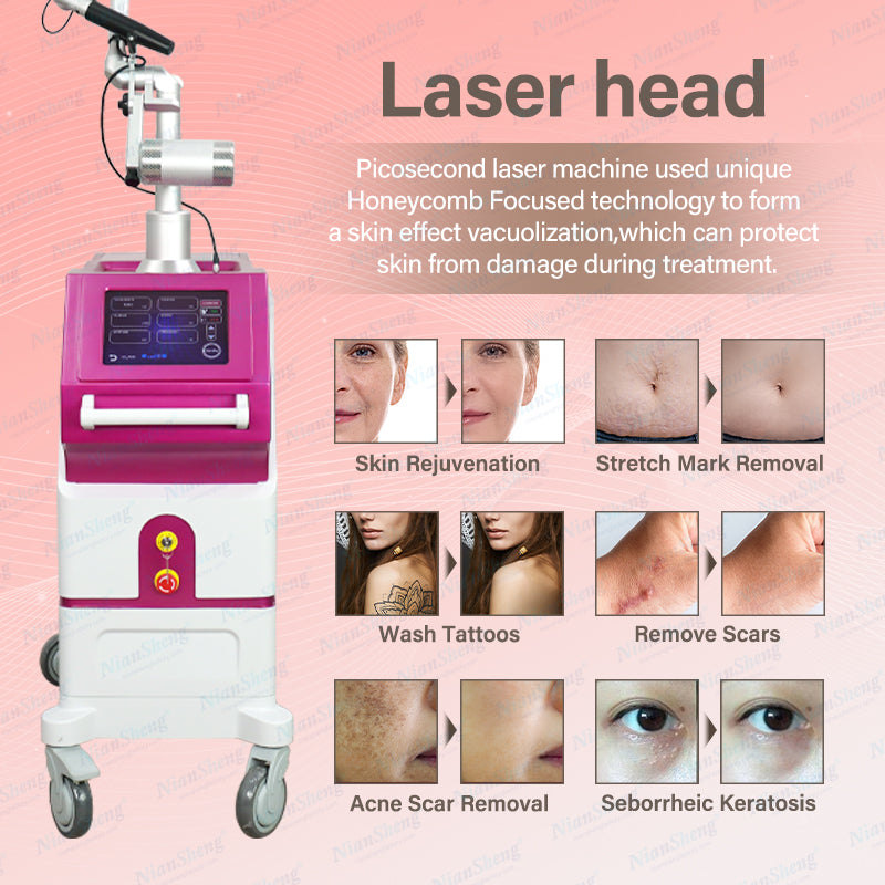 Professional Standing 2026 Picosecond Laser 532-785-1064Nm Tattoo Removal Hair Removal Machine Nd Yag Commercial Use