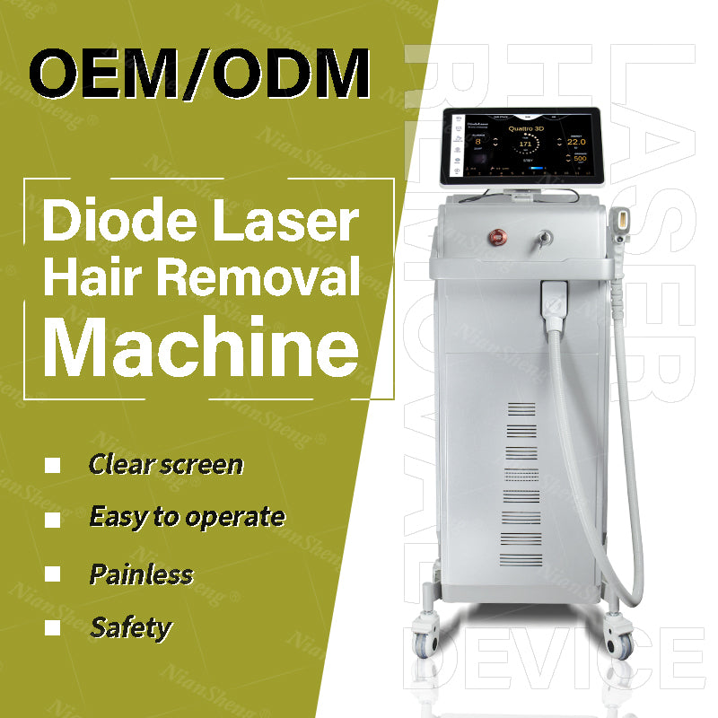 Professional Ice Painless 808 Diode Laser Hair Removal Machine 808nm+755nm+1064nm