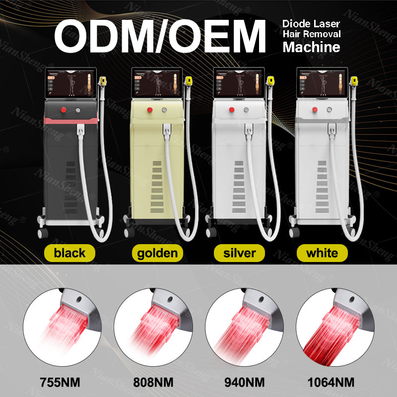 Professional Ice Painless 808 Diode Laser Hair Removal Machine 808nm+755nm+1064nm