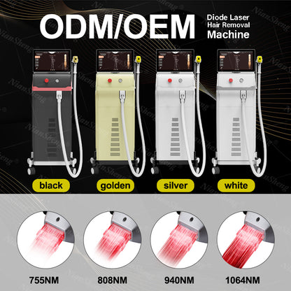 Professional Ice Painless 808 Diode Laser Hair Removal Machine 808nm+755nm+1064nm