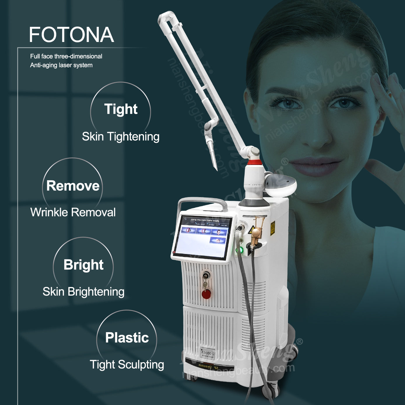 Niansheng Scar Removal Skin Tighten Acne Treatment Co2 Laser Skin Resurfacing Co2 Fractional Laser Machine
