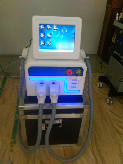 Niansheng CE approved 2 in 1 powerful portable ipl laser shr /ipl hair removal machines/ipl opt shr for hair and skin treatment