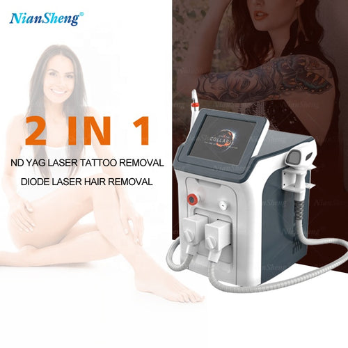 2 In 1 808Nm Diode Laser Remove Hair + Picosecond Tattoo Removal Machine